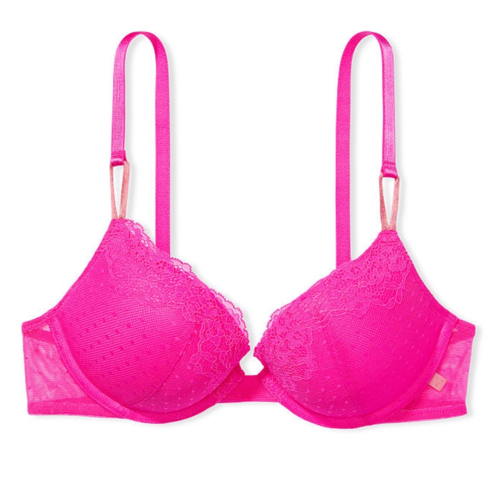 Victoria's Secret Sexy Tee Lace Push Up Padded Underwire Bra 34C
